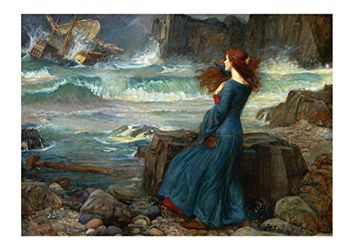 The Tempest Waterhouse affiche Giclée Archival Mat petit format décoration murale sans cadre
