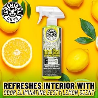 Chemical Guys Sprayable Citrus Fabric Clean Carpet & Upholstery Cleaner (Car Carpets, Seats & Floor Mats), 16 fl oz, Citrus Scent + Induro 7 Heavy Duty Nifty Interior Brush - HOL463