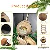 kathson Leopard Gecko Coconut Husk Hut Reptile Habitat Accessories Hideout Hole Climbing Ladder Bendable Hanging Plants Sleeping Hiding Breeding Apply to Amphibians and Small Animals