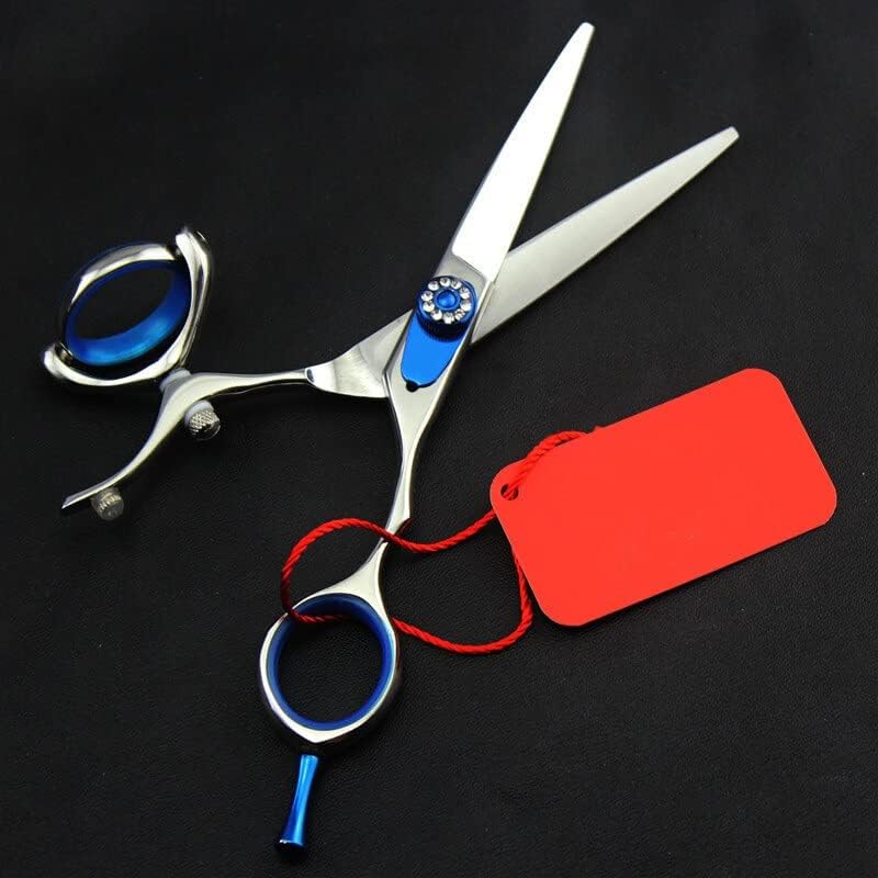 Swivel Thumb Hair Cutting Shears, 6 inch Japanese 440c Steel Right Handed Hair Scissor 360 Degree Rotation Cutting Shears Flying Shears for Barber,