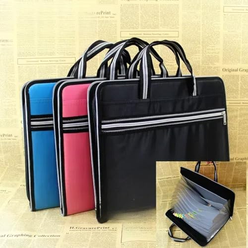 Canvas Multi-Layer A4 Organ Bag 12 ply Student Waterproof Student Office Bag exam Paper Bag Briefcase Bag2
