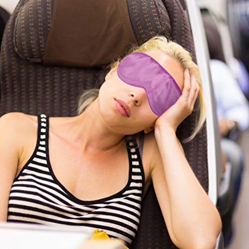 EXCEART 3 Stuks Luxe Zijde Eye Super Smooth Eye Night Eyeshade Blinddoek Voor Slapen Reizen Dutje Zwart Groen Paars - Image 8