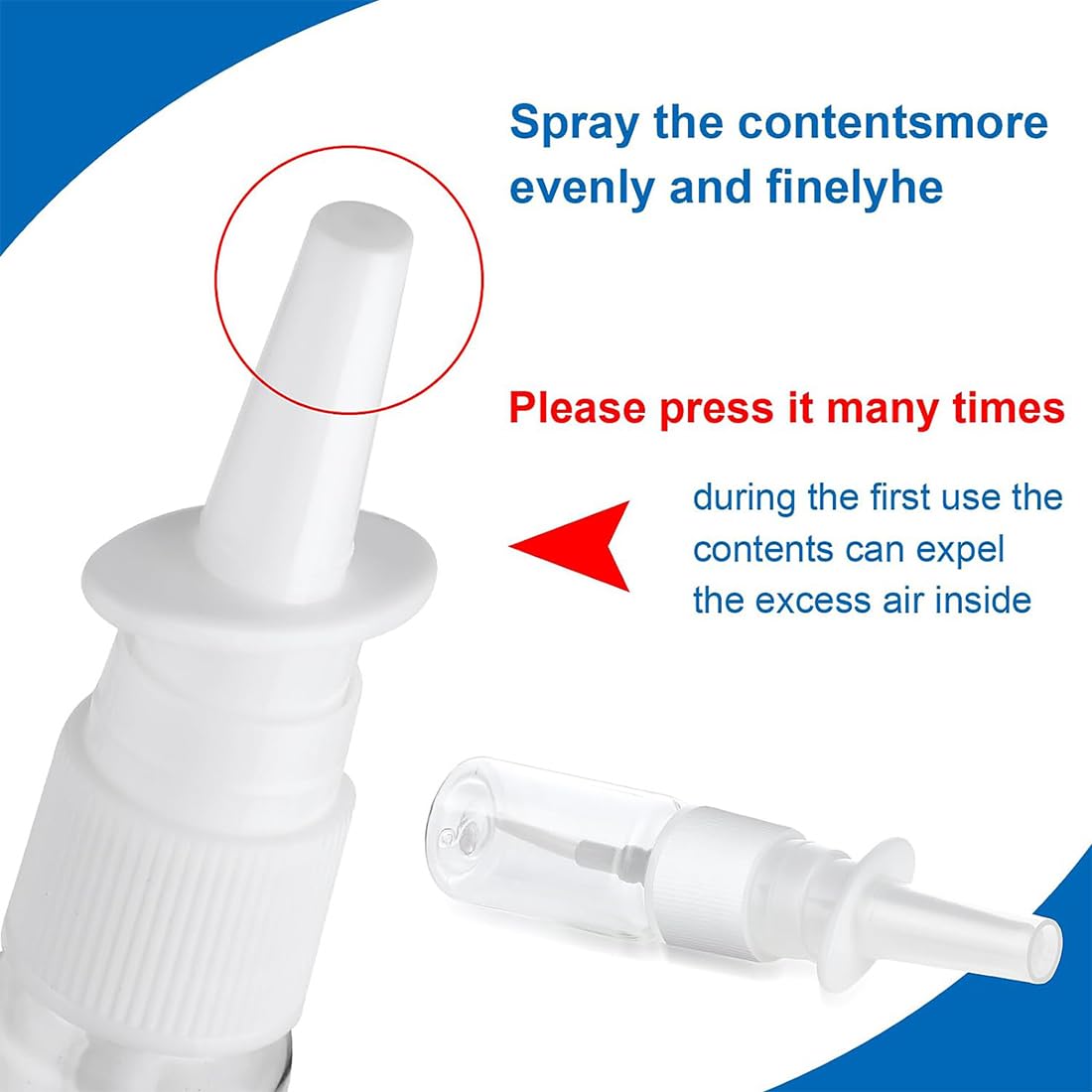 ZHWKMYP Nasensprühflaschen 6er Set – 20 Ml, Glas, Mit Feinem Nebel, Nachfüllbar Inkl. Trichter & Etiketten