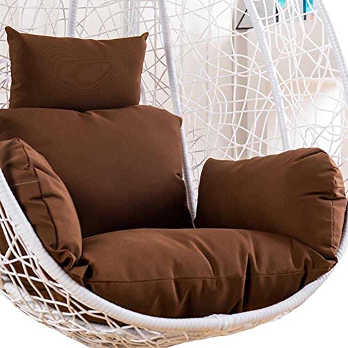 Image of Swingzy Cushion for Hanging Basket Chair Swing /Outdoor Egg Swing Chair Soft Cushion /Jhula Seat Padded Pillow Cushion /Swing Chair Cushion with Polyester Cloth - (Brown)