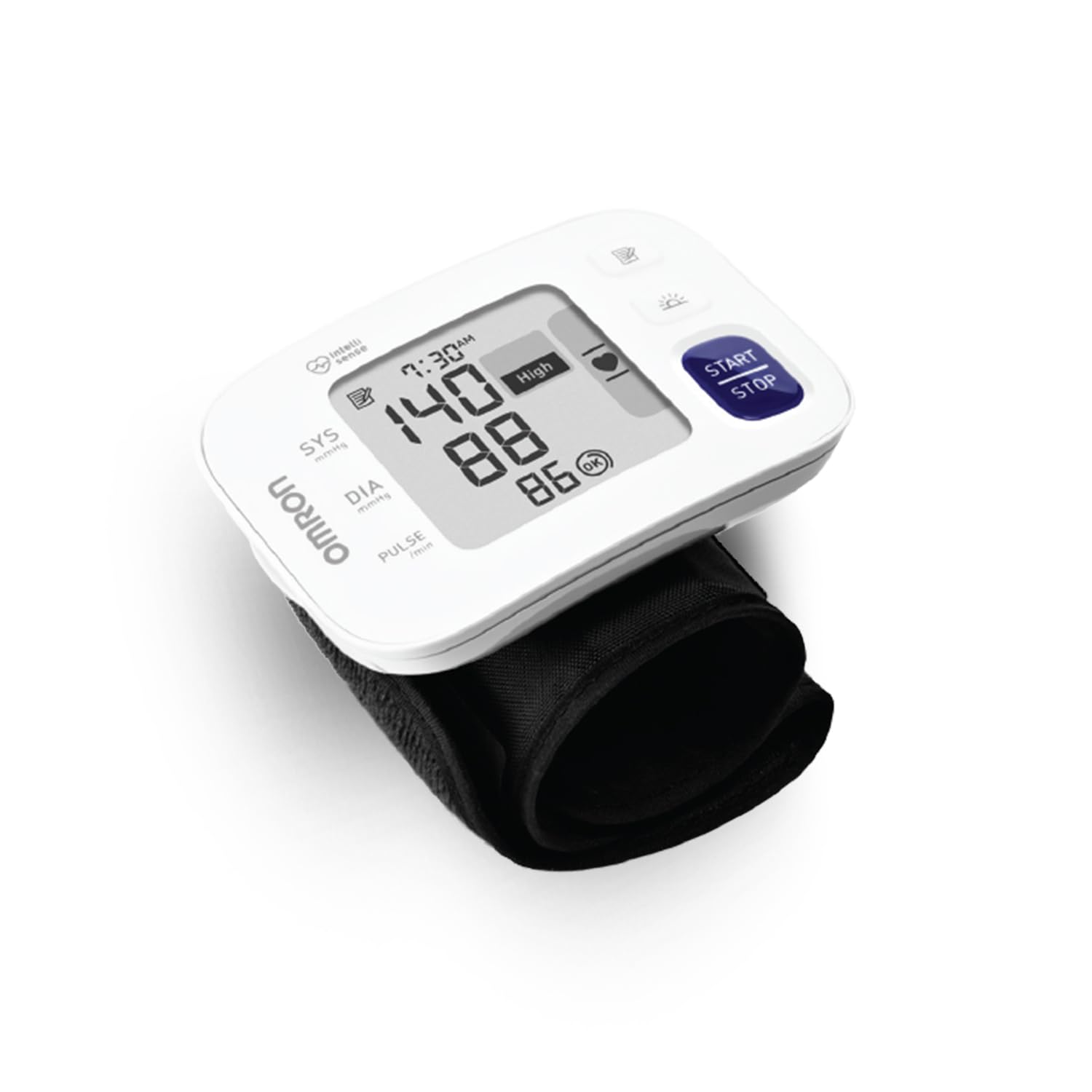 Omron HEM 6181 Fully Automatic Wrist Blood Pressure Monitor with Intelligence Technology, Cuff Wrapping Guide and Irregular Heartbeat Detection for Most Accurate Measurement (White)-image-6