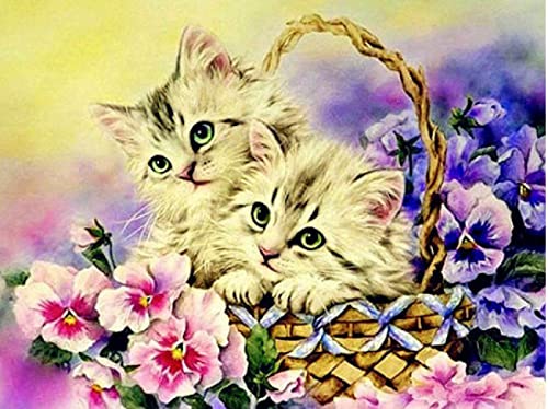 Idée cadeau créative broderie diamant chaton pour anniversaire