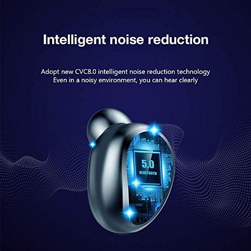 EVOLVE Wireless Bluetooth Earbuds Headphones with Mic Earphones (One Earbud works at a time- Power Saving) compatible with iPhone, Samsung and all Smart Phone