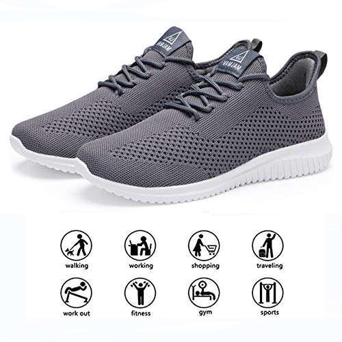 Image of YDB Men's Running Shoes Ultra Lightweight Breathable Walking Shoes Non Slip Athletic Fashion Sneakers Mesh Workout Casual Sports Shoes