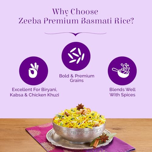 Image of Zeeba Premium Biryani Rice 1.2 Kg, Chef's Choice, Restaurant Style, Extra Long Grains (Cooked length upto 26mm*)