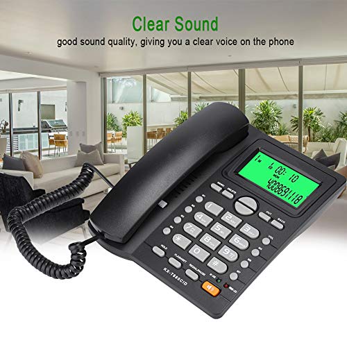 Landline-Phone-Fast-Dialing-Telephone-Caller-ID-Display-Durable-for-OfficeBlack-12