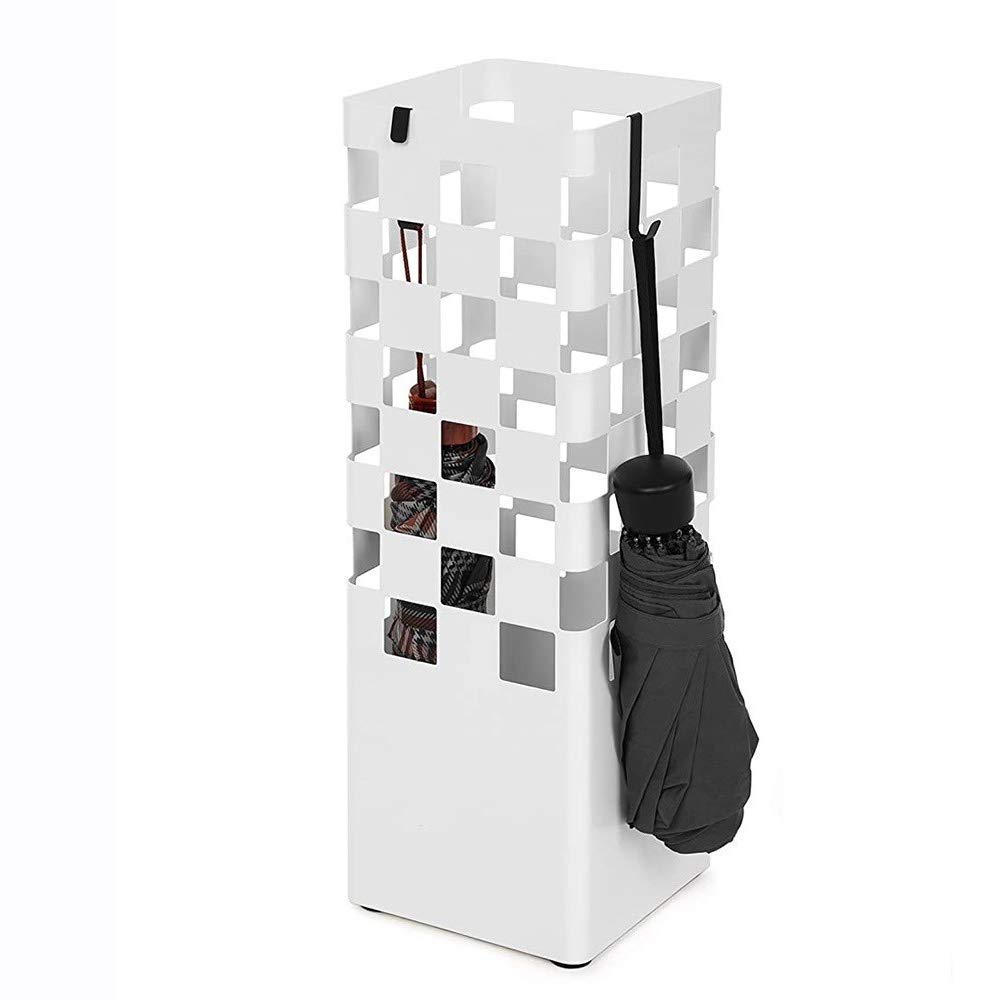 Seau de parapluie compact en métal avec plateau d'égouttement amovible