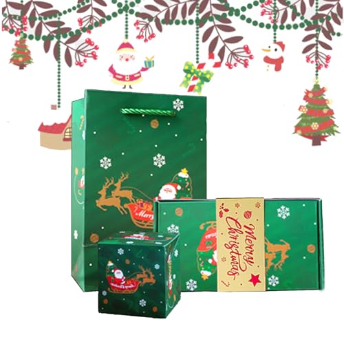 Shengruis Scatola Regalo a Sorpresa Funoio, Esplosione della Scatola Regalo a Sorpresa, Nuova Scatola Regalo a Sorpresa Funoio 2025, Scatola Regalo Pop-up Money (Green,Bounce Box*10 PCS)