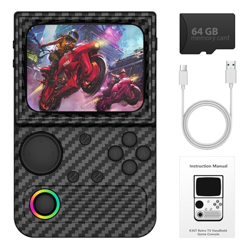 Image of R36T Retro Gaming Console, Supports WiFi Download Multiple Emulators, Black