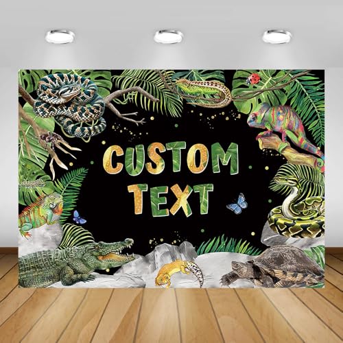Fondo fotográfico de reptil 7x5ft para fiestas