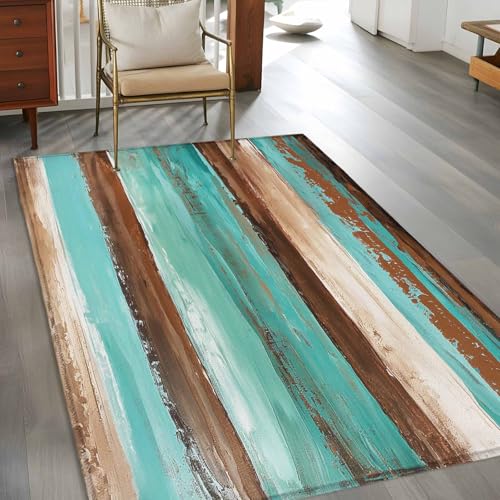 Tapete decorativo teal brown 36x60 pulgadas miniatura 2