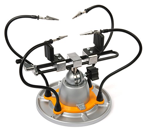 Quadhands Flex Plus Workbench | Helping Hands Soldering Stations | Soldering Iron Helping Hand Tool | Designed For Panavise & Soldering Tools | Steel Base For Welding Table Top With Locking Grips #TOP4