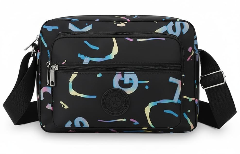 Image of WildHorn Sling Bag for Women | Polyester Crossbody Bag | Multi-Compartment Shoulder Bag | Lightweight Travel & Daily Use Bag