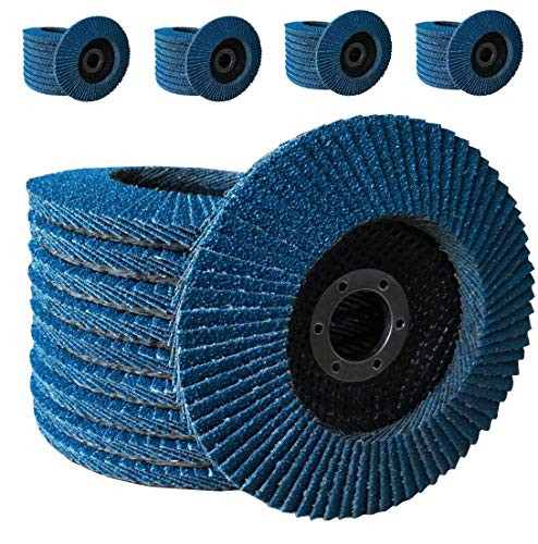 Kopie: 50 Stück Fächerscheiben INOX blau 125 K40 Schleifscheiben Schleifmopteller Circon Corund