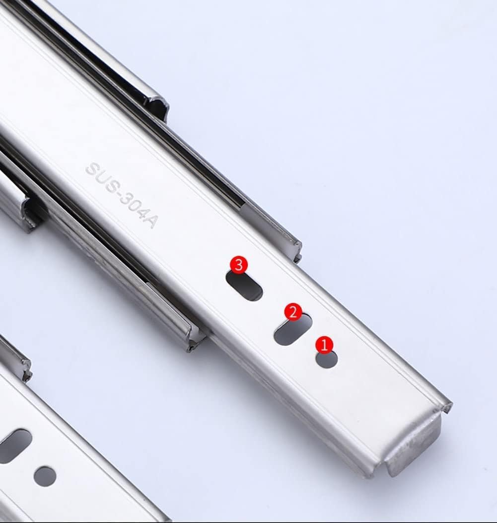 Heavy-Duty Stainless Steel Drawer Runners - Full-Extension Ball Bearing Slides(400mm/16inch)
