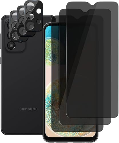 (3+3) para Samsung Galaxy A23 4G / 5G (paquete de 3) Protector de pantalla de privacidad anti espía película de vidrio templado privado con