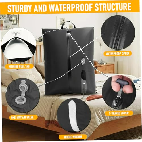 Bolsas de vacío para ropa de 17L con cremallera gris impermeable 4