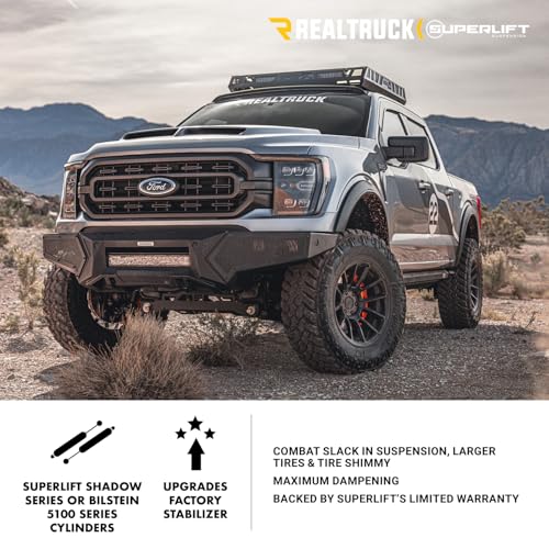 Image of RealTruck SUPERLIFT SUSPENSION Factory Replacement Steering Stabilizer for GM Vehicles | Shadow Series Cylinder | 92070 | Fits 1973-1987 GM Vehicles