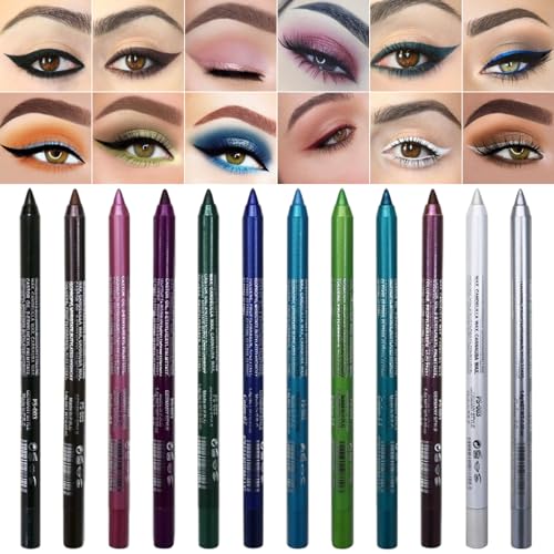 Set de 12 delineadores en gel coloridos impermeables miniatura 1