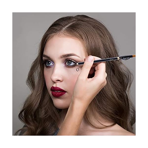 Eyeliner-Stamps7-Pcs-Eyebrow-Pencil-Liquid-Eyeliner-SetWaterproof-Liquid-Eyeliner-With-HeartFlowerMoonStarSmiley-FaceTriangle-Seal-StampLong-Lasting-Seal-Eyeliner-Pen-Eye-Decoration-Eye-Liner-Makeup-T Eyeliner Stamps,7 Pcs Eyebrow Pencil Liquid Eyeliner Set,Waterproof Face Stamps With Heart/Flower/Moon/Star/Smiley Face/Triangle Seal Stamp,Long Lasting Seal Eyeliner Pen ,Eye Decoration Eye Liner Makeup Tool Black No smudge (7PCS)