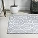 JONATHAN Y SEU101C-4 Tumbling Blocks Modern Geometric Indoor Area-Rug, Modern, Contemporary, Casual Easy-Cleaning,Bedroom,Kitchen,Living Room,Non Shedding, Light Blue/White, 4 X 6