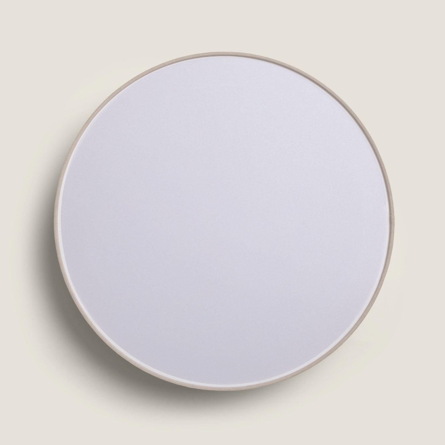 LEDKIA LIGHTING Plafón Circular Lino Ø500 mm Ranje para Cocina, Comedor, Habitación Beige
