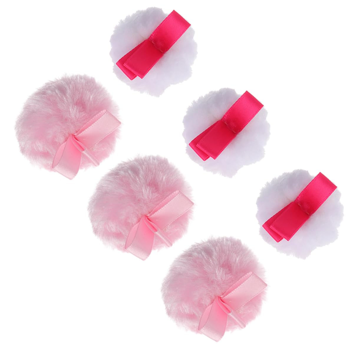 VICASKY Fluffy Makeup Puff Set 6pcs Cosmetics Puff Tool Face Powder Pads Natural Makeup Rounds