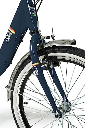 I-Bike Fold Green, Bicicletta Elettrica A Pedalata Assistita, Pieghevole, Unisex Adulto, Blu, Taglia Unica - 2