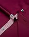 Alimens & Gentle Burgundy Dress Shirt for Men Long Sleeve No Iron Flex Business Formal Office Wedding Button Down Shirt L