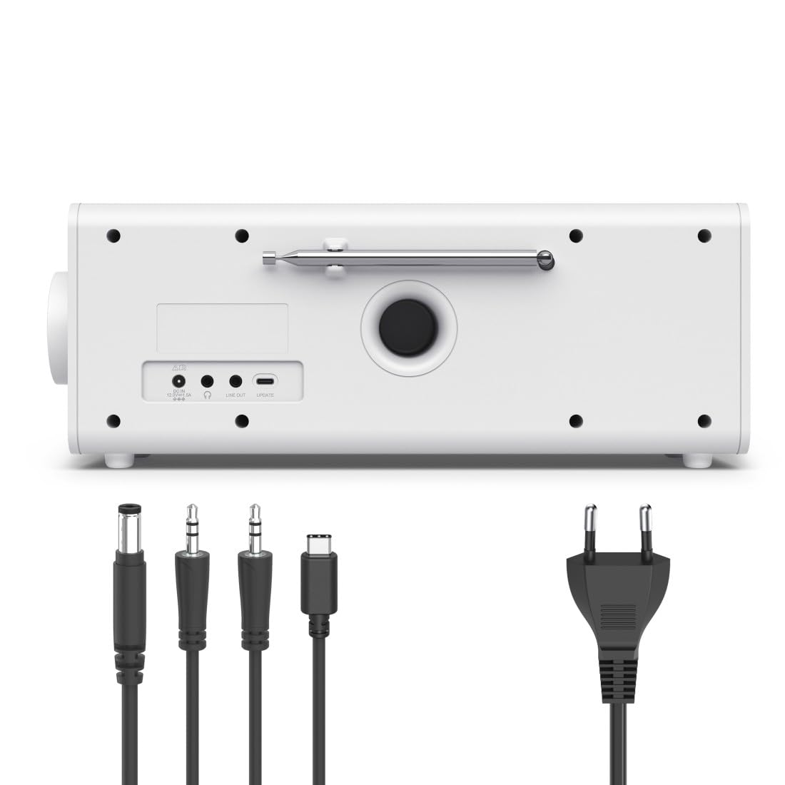 Hama Digitalradio, mit großem Display, DAB+/FM/Bluetooth zum Streamen | Küchenradio weiß, Radiowecker, Stereo-Radio, ideal als Seniorenradio mit einfacher Bedienung, kleines Radio mit gutem Empfang