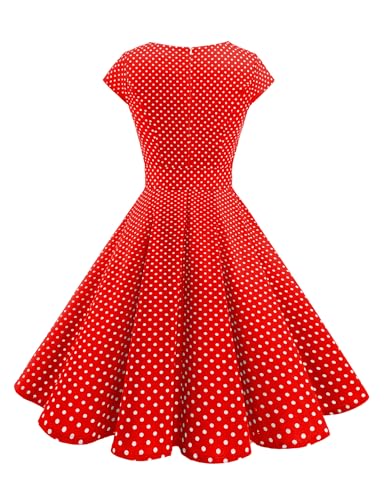 Image of Dressystar Women's Vintage 1950s A Line Cap Sleeve Cocktail Party Dress