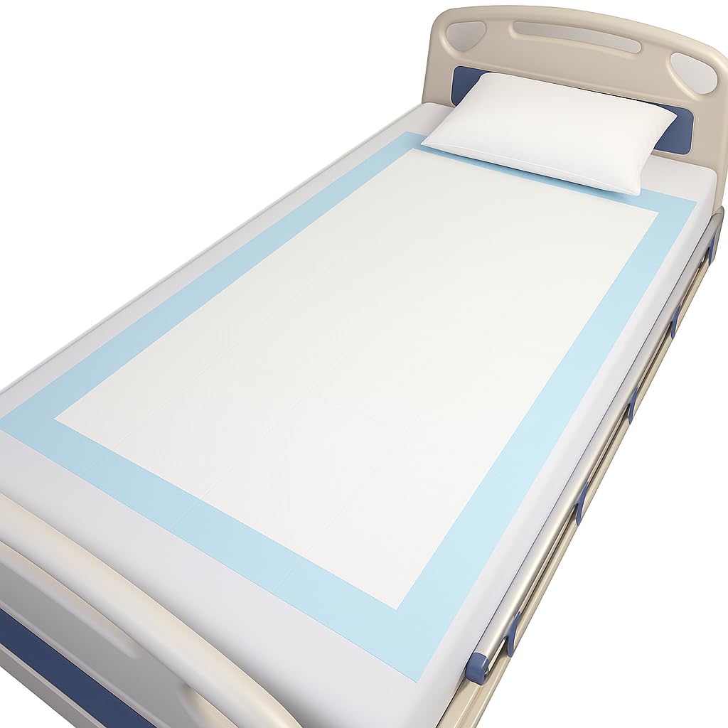 Lot de 20 alèses de lit XL 150 x 80 cm pour Incontinence | Protège-Matelas absorbants pour lit Double | Protection Contre l'humidification du lit/Formation des Adultes ou des Enfants et Aide à la Vie