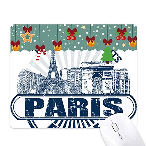 Tapis de souris Paris Tour Eiffel drapeau pour bureau de jeu en caoutchouc