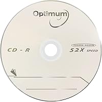 Vista 2 de OPTIMUM CD-R Discos en blanco 700 MB 80 Minutos 52X Disco grabable para datos y música - 100 CD en blanco discos CDR (sin contenedor) FFP