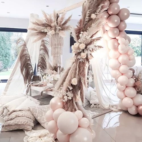 Image of PartyWoo Beige Balloons 100pcs 12 Inch Boho Cream Ivory Neutral White Latex Balloons for Graduation Wedding Anniversary Engagement Bridal Shower Baby Shower Birthday Party Decorations White-F60