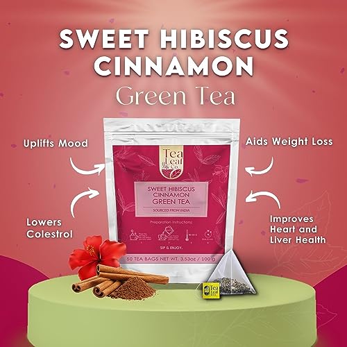 Tea Leaf & Co. 724022283837_USA Sweet Hibiscus Cinnamon Green Tea Bags thumb #5