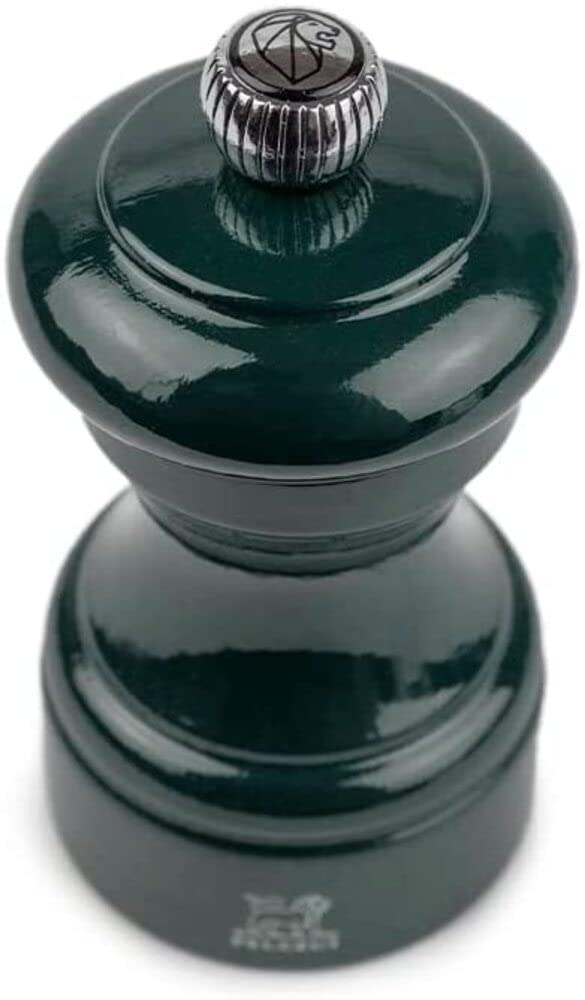 PEUGEOT - Macinapepe Bistro 10 cm - Classica regolazione della macinatura - In legno con sigillo PEFC - Laccato verde bosco