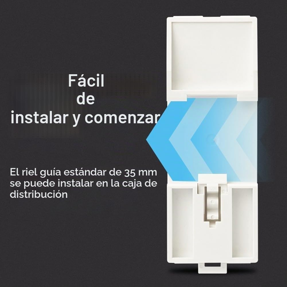 HpLive DDSU666 - Medidor de energía monofásico de carril DIN RS485 Smart Energy Medidor para sistemas solares de PVC y cargadores de vehículos eléctricos