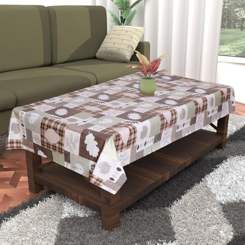 Image of Dakshya Industirs PVC Waterproof Table Cover 36x54 Inch Floral Printed Center Table Cover Washable Plastic Table Sheet Oilproof Dining Table Cover for Coffee Table Living Room Home (Elegant Blossom)