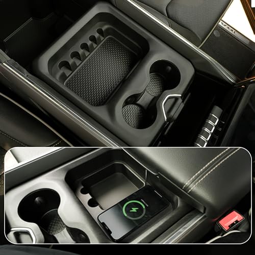 Image of Xipoo Wireless Charger Compatible with 2019-2024 Dodge Ram Magnetic Fast Charging Wireless Charging Tray Pad Replacement for 2019-2024 Dodge Ram Accessories (Magnetic Style)