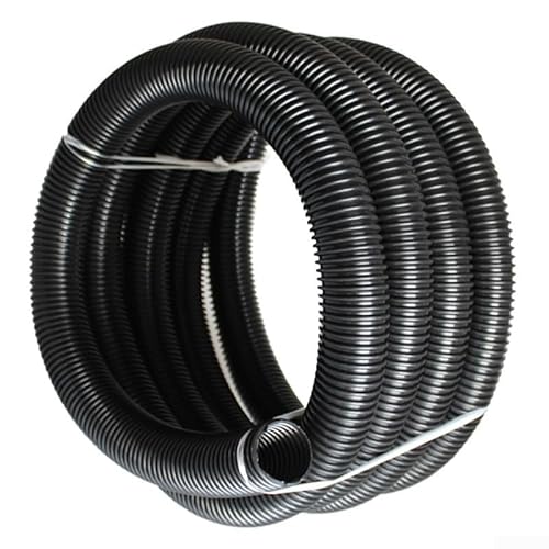 Manguera de rosca para aspiradora interior de 35 mm/exterior de 42 mm, popotes de fuelle flexible, tubo suave de repuesto, color negro