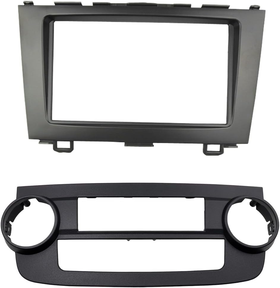 Double Din Radio Dash Installation Mount Trim Kit Compatible with Honda CR-V CRV 2007-2011 Stereo Bezel with Manual Version A/C Air Conditioning Replacement Panel