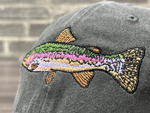 Image of Fishing Baseball Cap for Men Women, Adjustable Embroidered Fish Hat | Fishing Gear, Outdoor Adventure Design, Precision Embroidery Craft, One Size Adjustable Fit