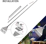 HOTOOLME Aquarium Scraper, 25.6" Stainless Steel Scraper Cleaning Razor with 10 Blades for Glass Aquarium Fish Tank | Glass Aquarium Cleaning,65cm Long Handle,Stainless Steel