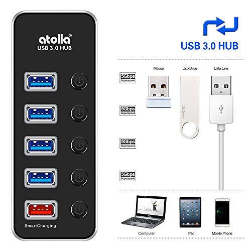 Atolla USB Hub Adattatore alluminio 4 porte USB