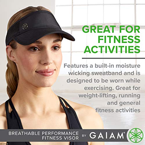 Image of Gaiam Womens Visor-Black Mesh